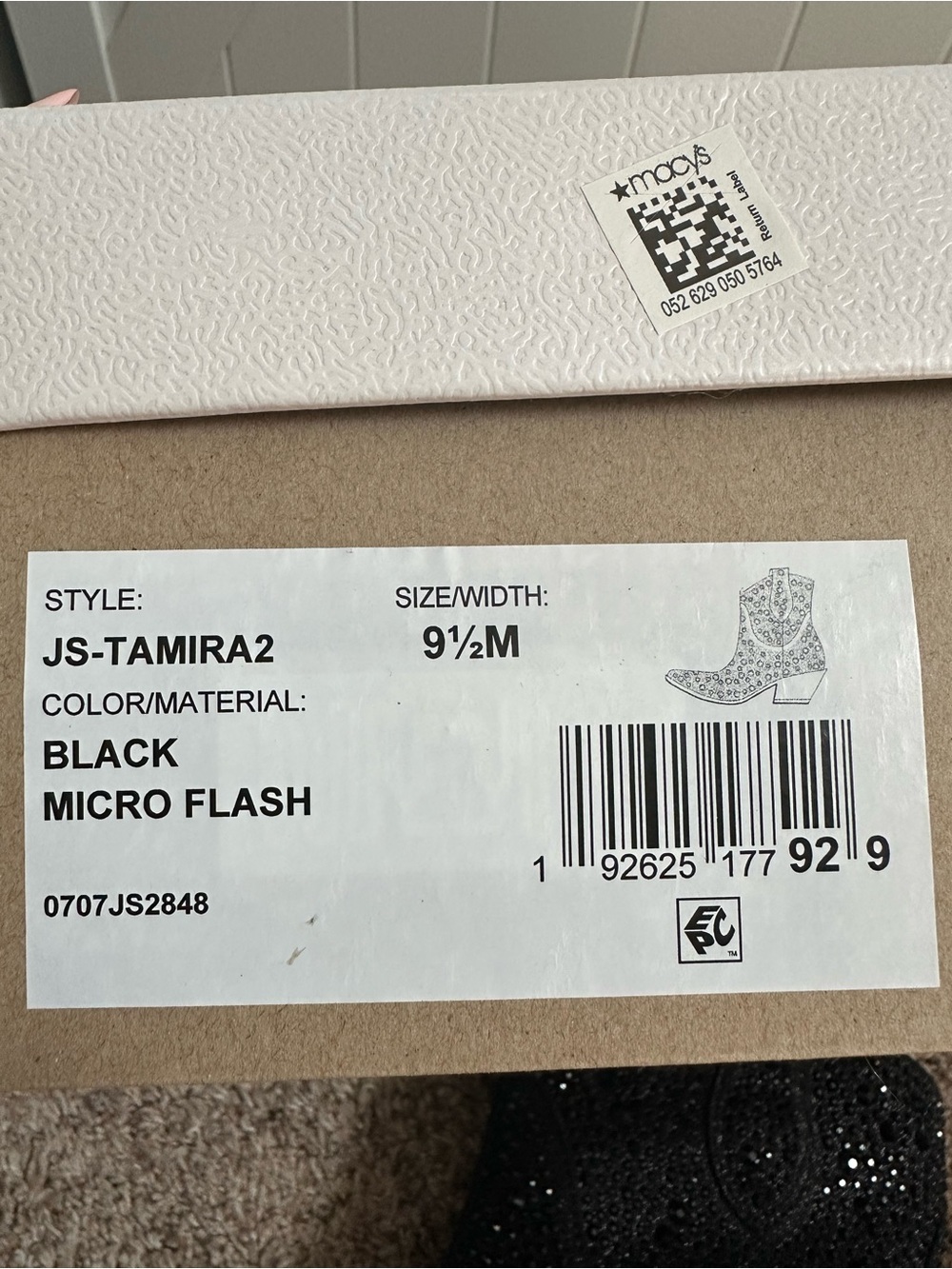 Jessica Simpson Tamira2 Black Rhinestone Western Cowboy Boots Women’s 9.5 - Picture 9 of 9